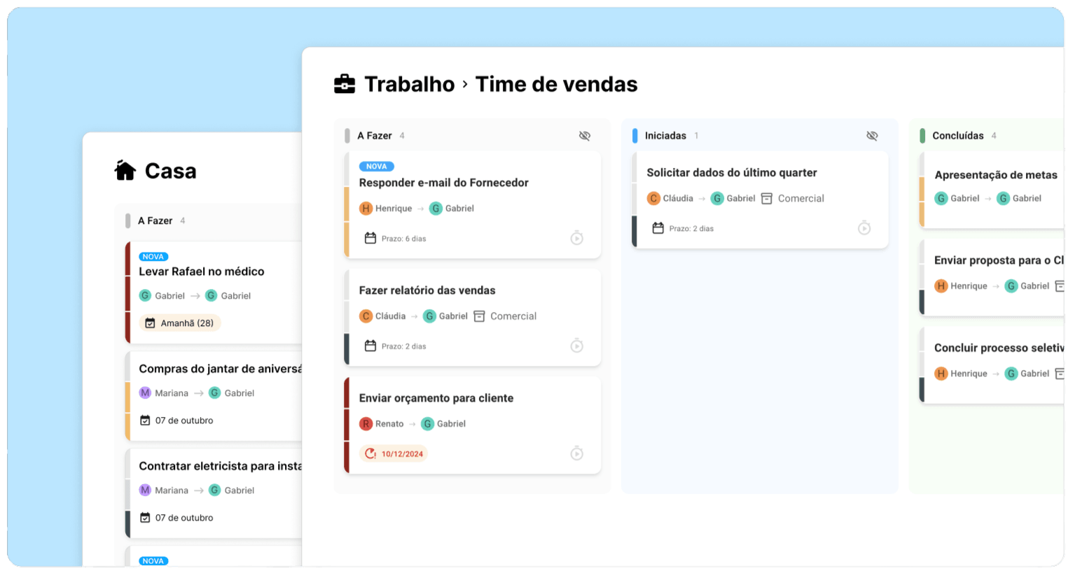 tarefa quando pagina